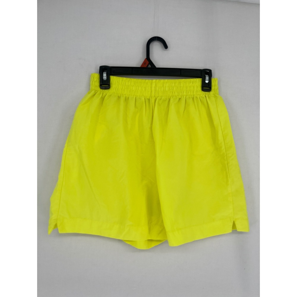 Pacific Connections Nylon Shorts Womens Vintage Neon Yellow Style 6308